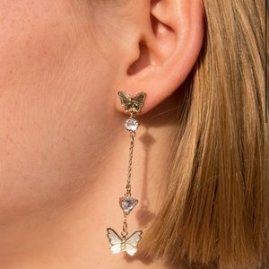 brandy melville butterfly earrings